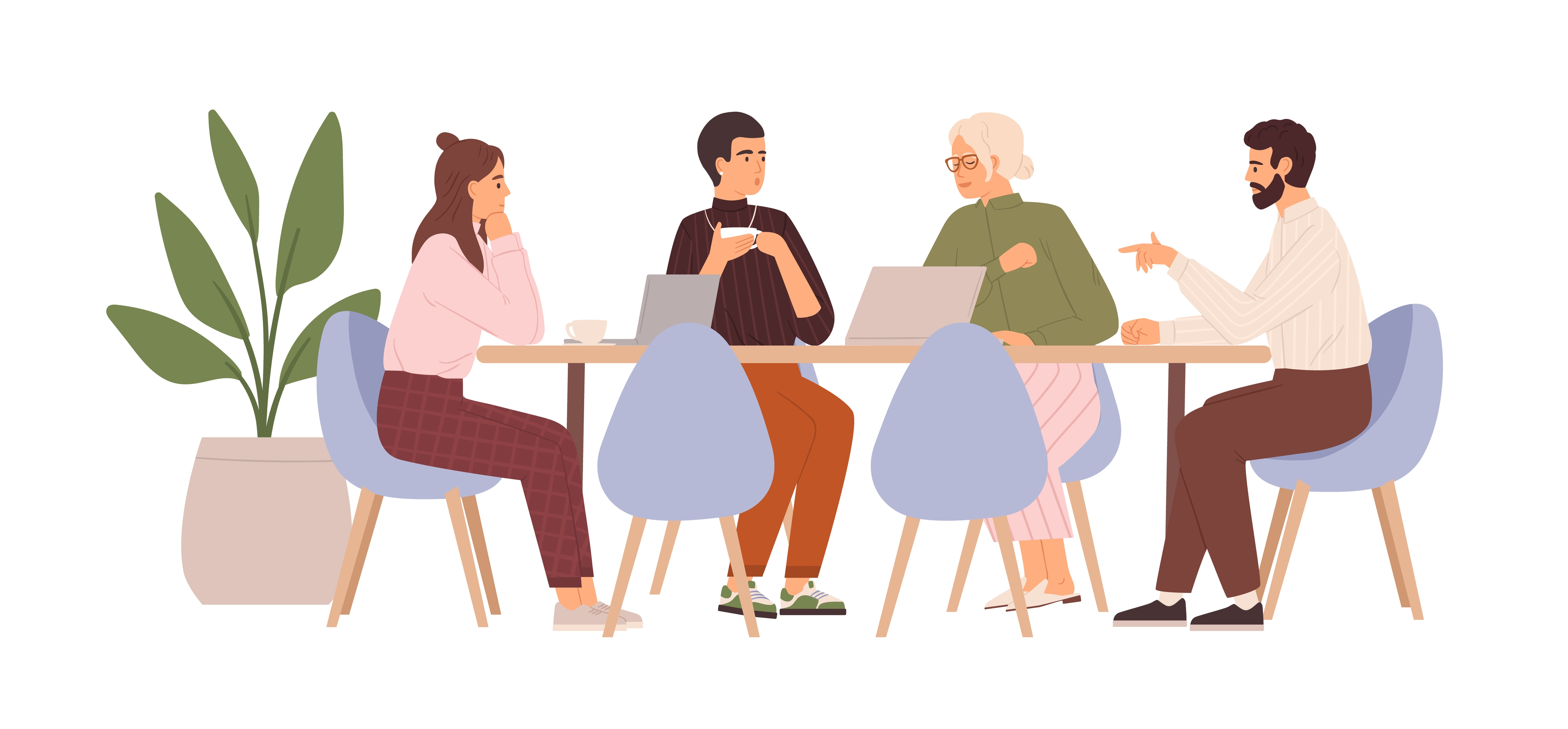 Mennesker som sitter rundt et bord.