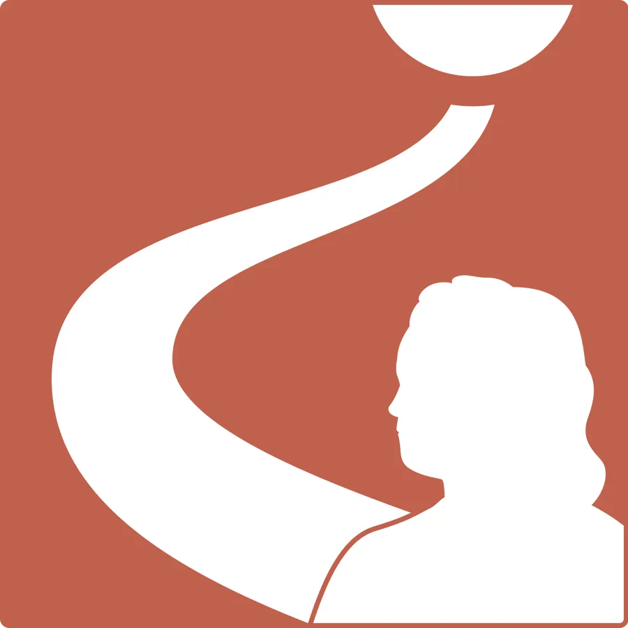 Illustrasjonen viser silhuetten av en person som ser fremover langs en vei som leder mot et mål. Illustrasjonen representerer fremtidsbildet én pasient, ett forløp.