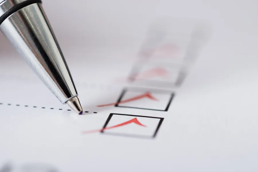 Bilde av et spørreskjema