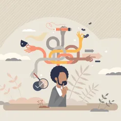 En person som tenker på oppgaver.