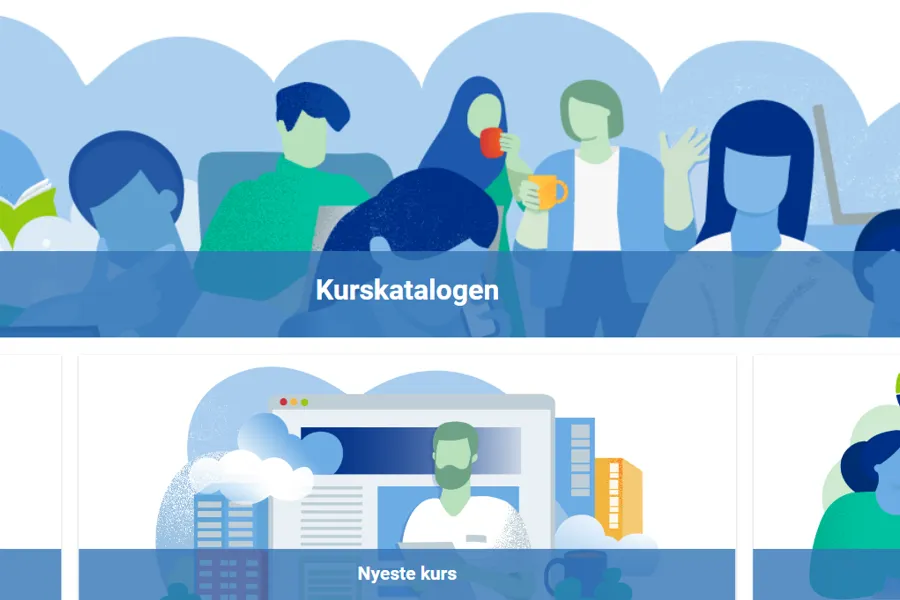 Skjermbilde av kursportalen