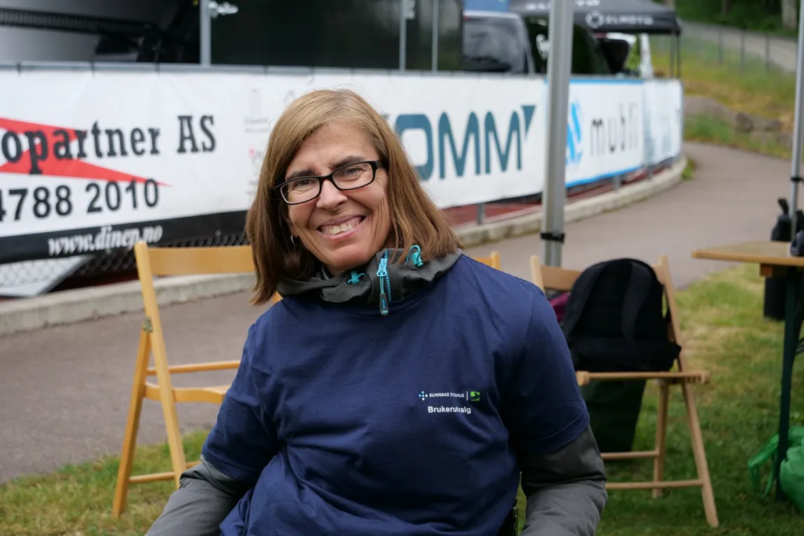 Portrett av Ingrid Njerve, leder av brukerutvalget ved Sunnaas sykehus
