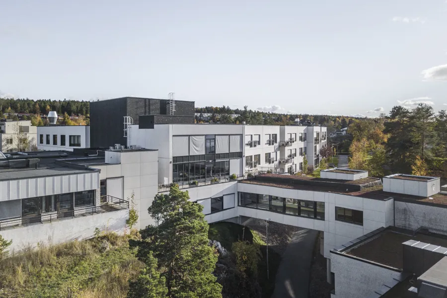 Luftfoto av Sunnaas sykehus