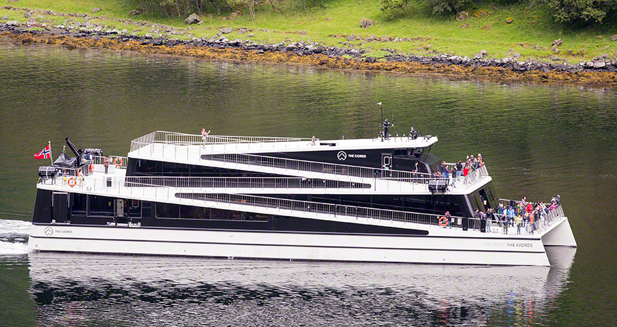 A boat with people on it