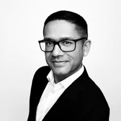A man wearing glasses