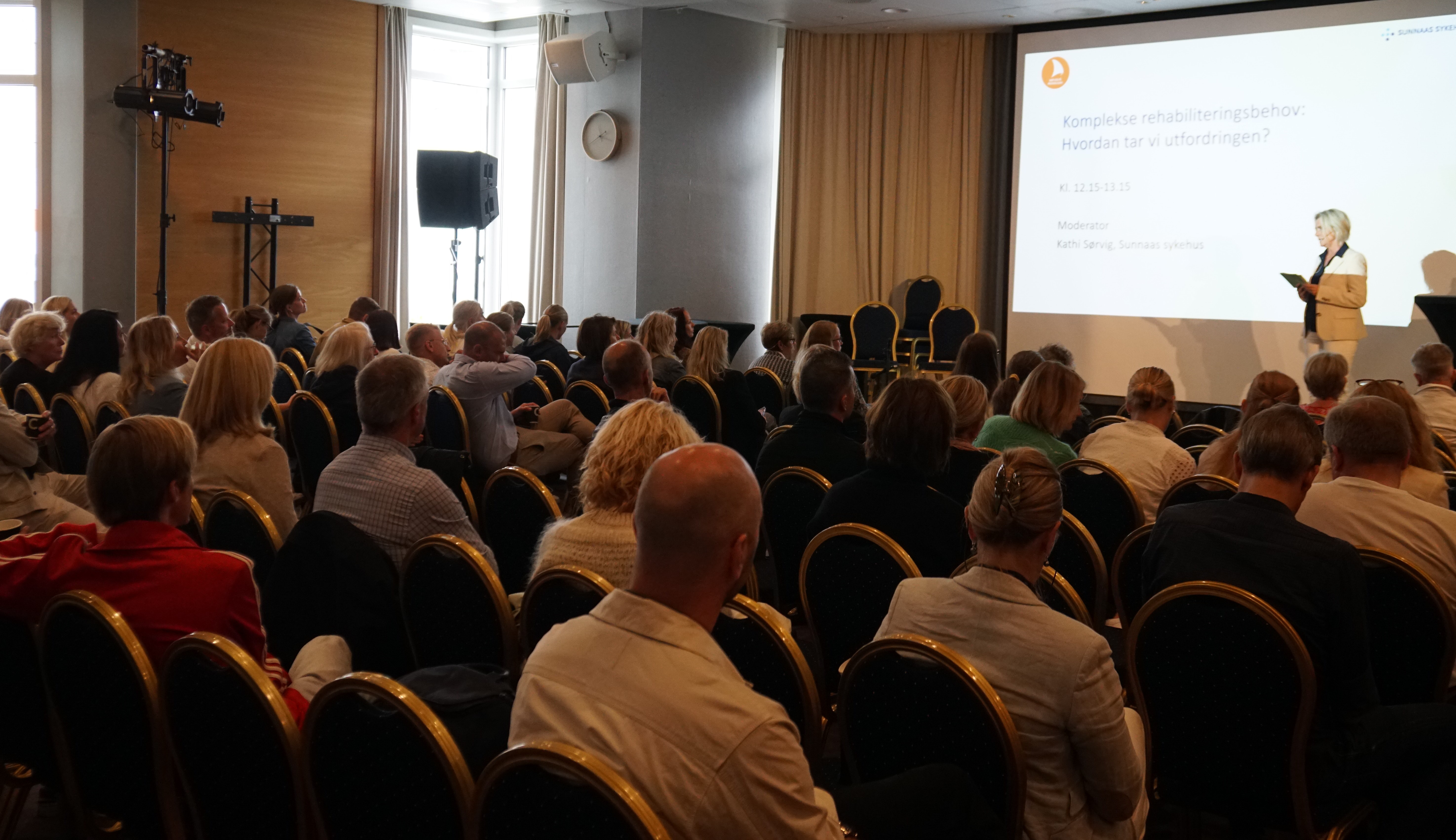 En person som holder en presentasjon for et publikum