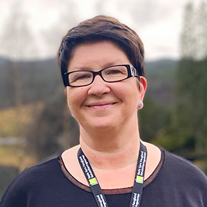A person wearing glasses