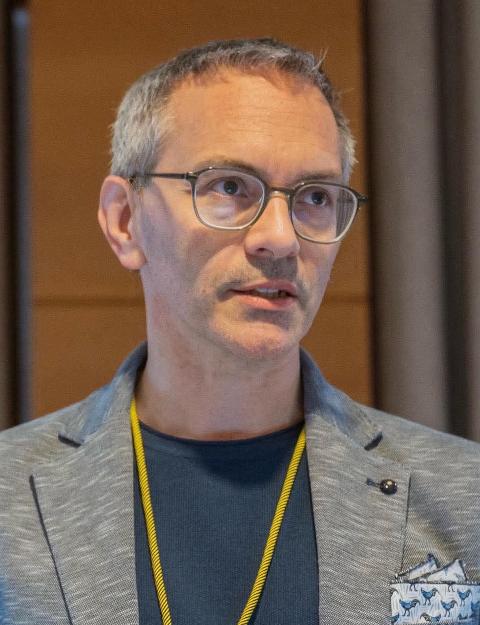 A man wearing glasses
