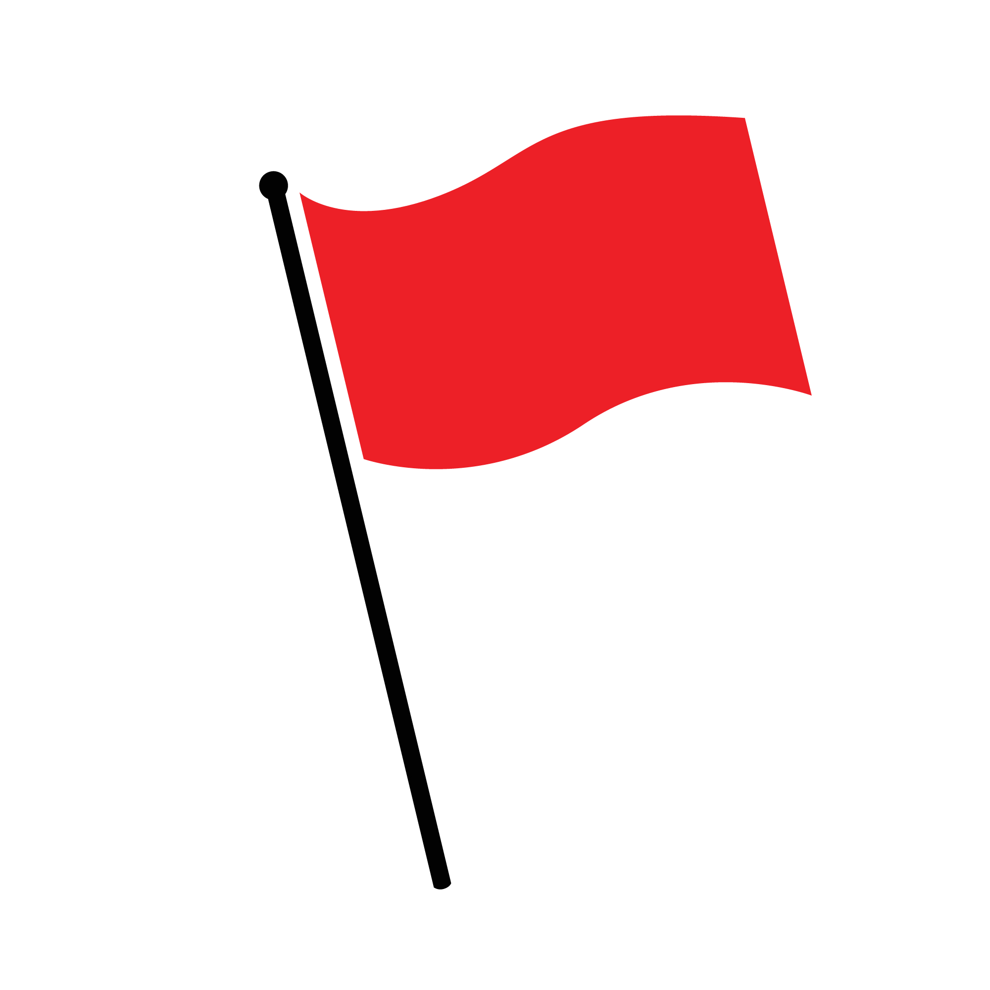 Bilde av rødt flagg