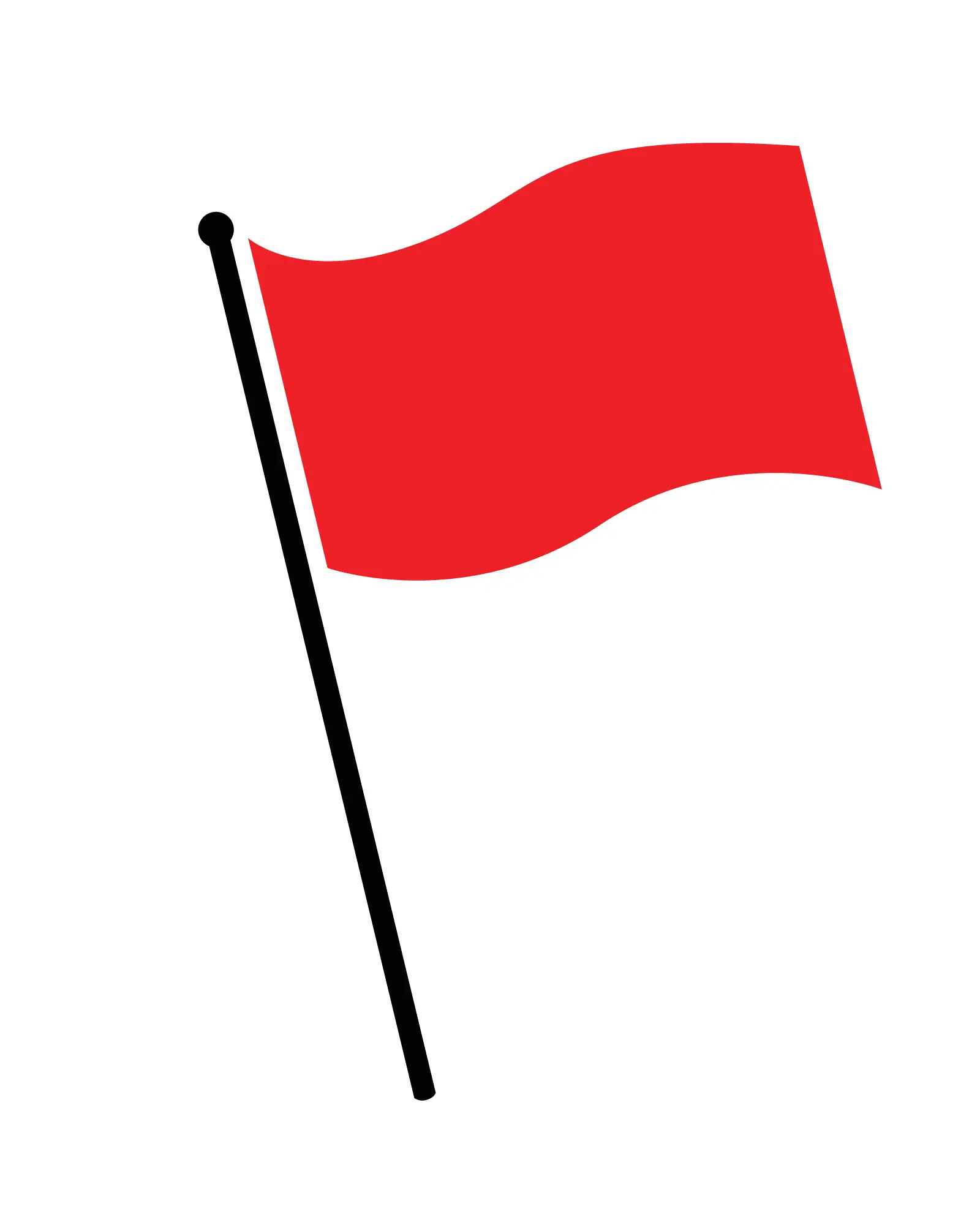 Bilde av rødt flagg
