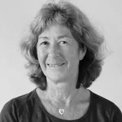 En person med langt hår